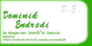 dominik endredi business card